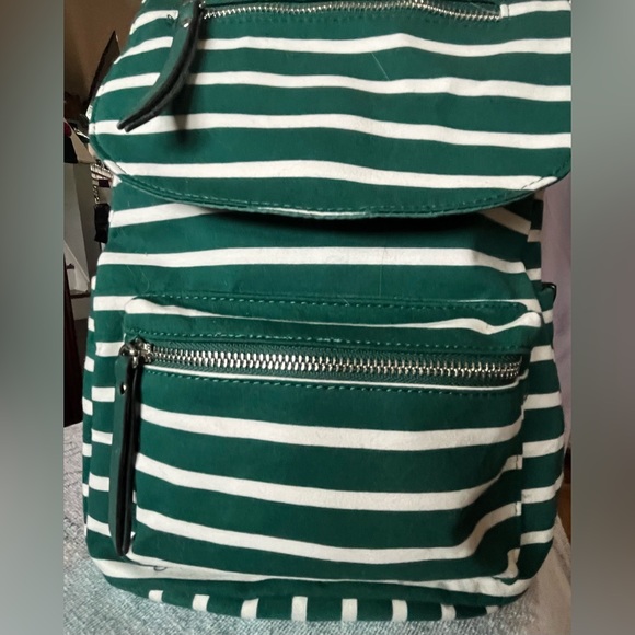 New MADDEN GIRL Green/stripe Women’s Backpack - Picture 5 of 13